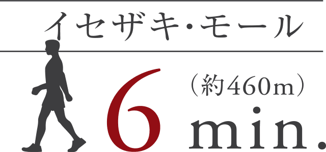 イセザキ・モール（約460m）徒歩約6min.