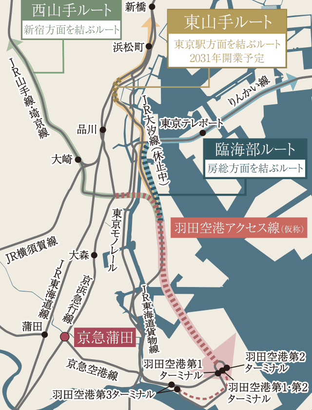 羽田空港周辺の地図