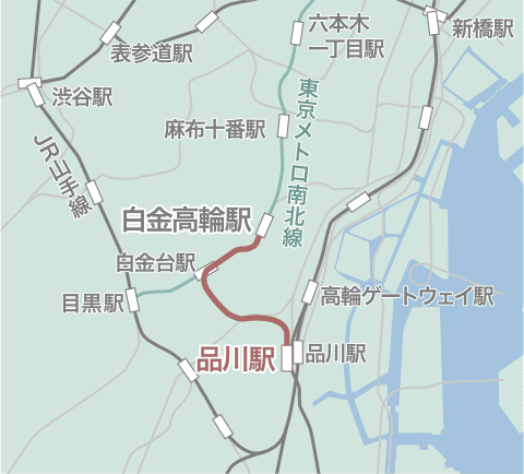 南北線の地図