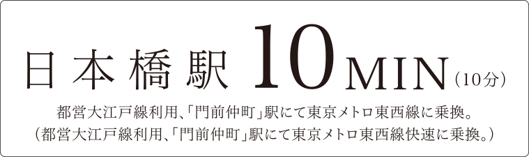 日本橋駅分数表示