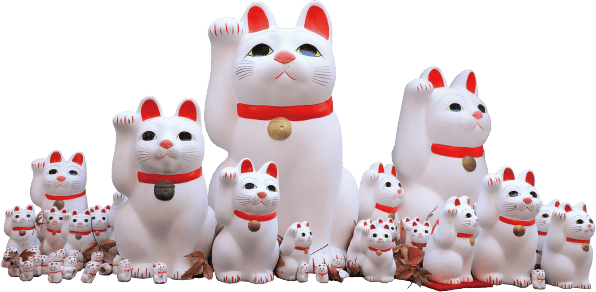 宮の坂の招き猫たち