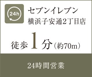 セブンイレブン 横浜子安通2丁目店 徒歩1分