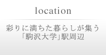 彩りに満ちた暮らしが集う 「駒沢大学」駅周辺