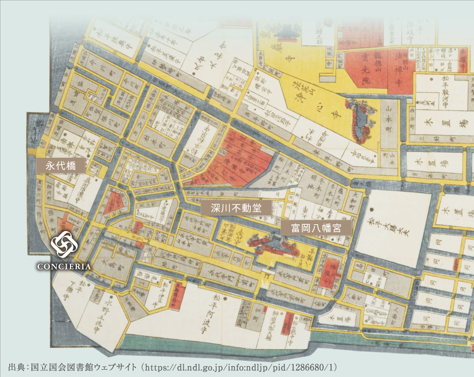 門前仲町地図（スマートフォン）