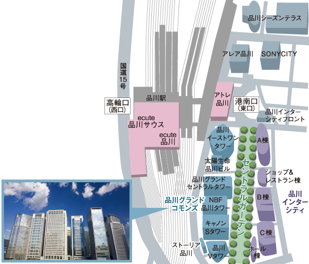 品川駅周辺概念図