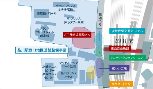 品川駅周辺図